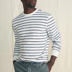 Faherty Men's Cabana Towel Terry Stripe Shirt Size XXL